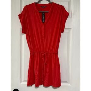 Michael Stars New Amelia Women's Red Shirt Dress Size Medium